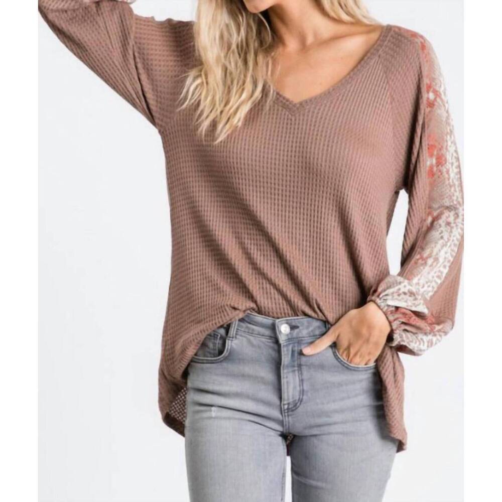 NEW HAILEY & CO sweet as honey top in brown